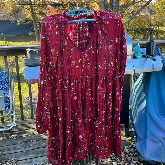 knee length dresses for ladies Cora Dress with Painted Detail in Clay, Rust / 42 (US 4/6)